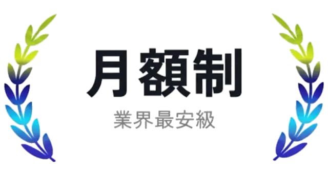 月額制 業界最安級